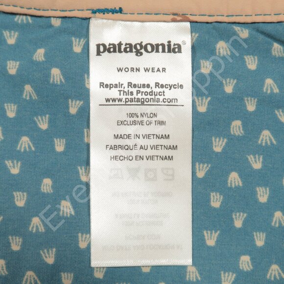 Patagonia Wavefarer Walk Shorts 20" in Micro Medusa: Big Sur Blue Size 38 - Picture 8 of 9